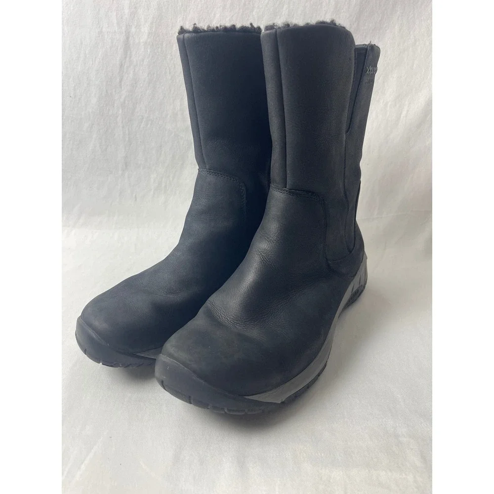 Merrell Encore 4 Tall Polar Waterproof Leather Winter Boots Womens 9.5 Black Zip